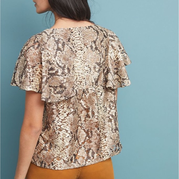 NWT Willow Snake Print blouse Eva Franco for Anthropologie - Picture 3 of 7